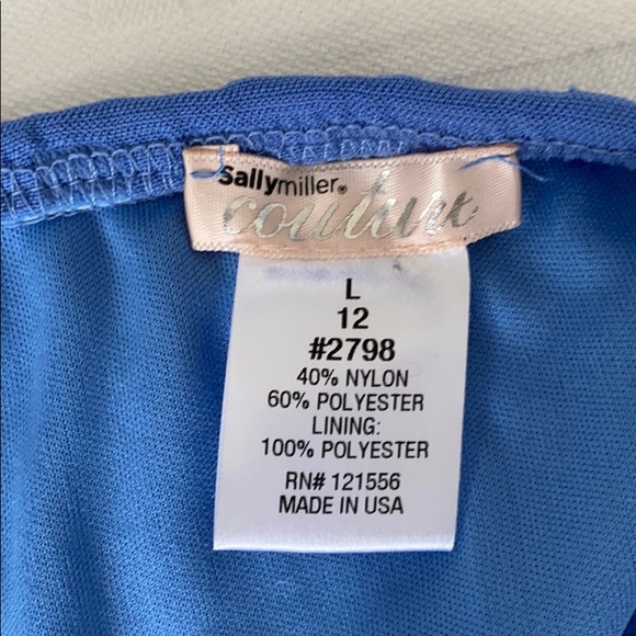 Blue Dress Sally Miller Couture Girls size 14/xl - Picture 3 of 3